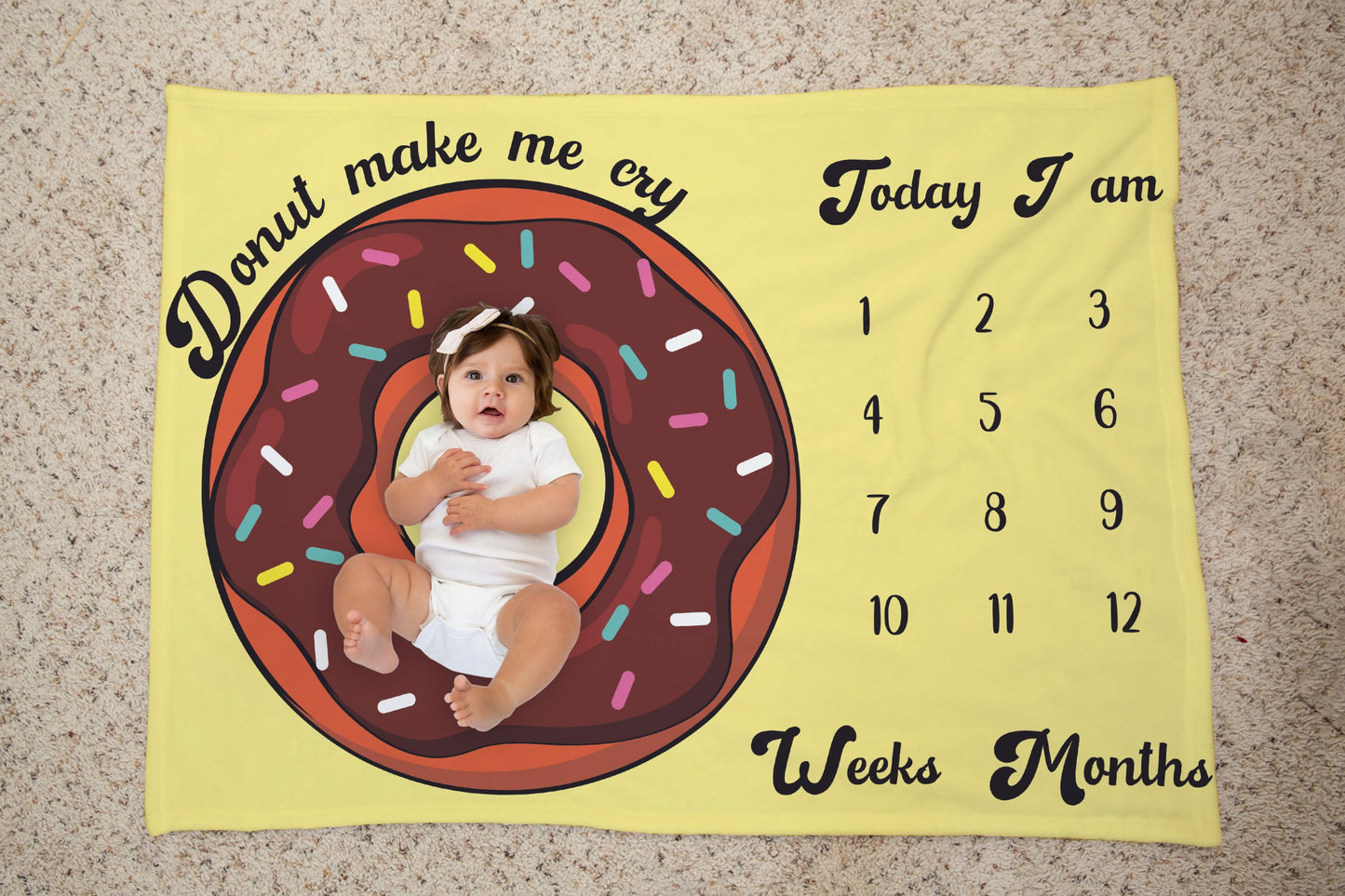 Don't Make Me Cry Milestone Blanket